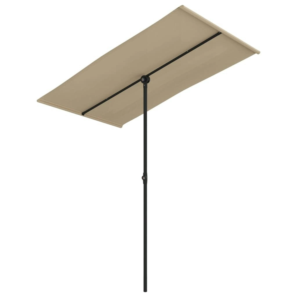 Outdoor Parasol with Aluminium Pole 180x110 cm Taupe 47331