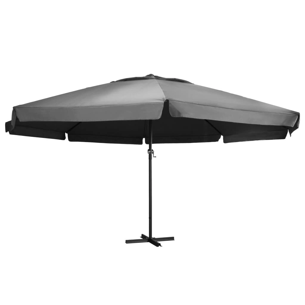 Outdoor Parasol with Aluminium Pole 600 cm Anthracite 47372