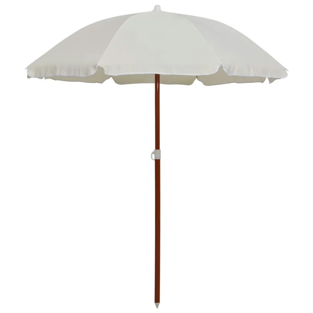 Parasol with Steel Pole 180 cm Sand 47798