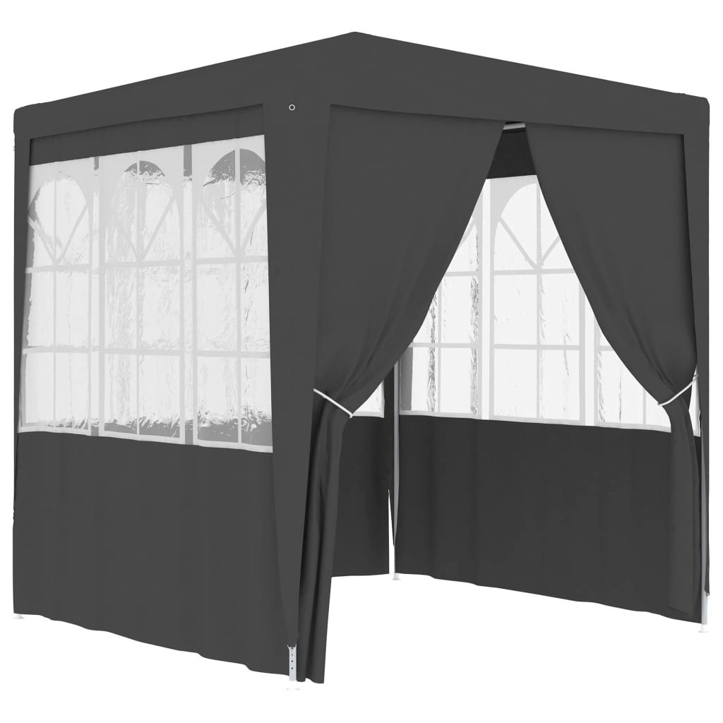 Professional Party Tent with Side Walls 2.5x2.5 m Anthracite 90 g/m?? 48533