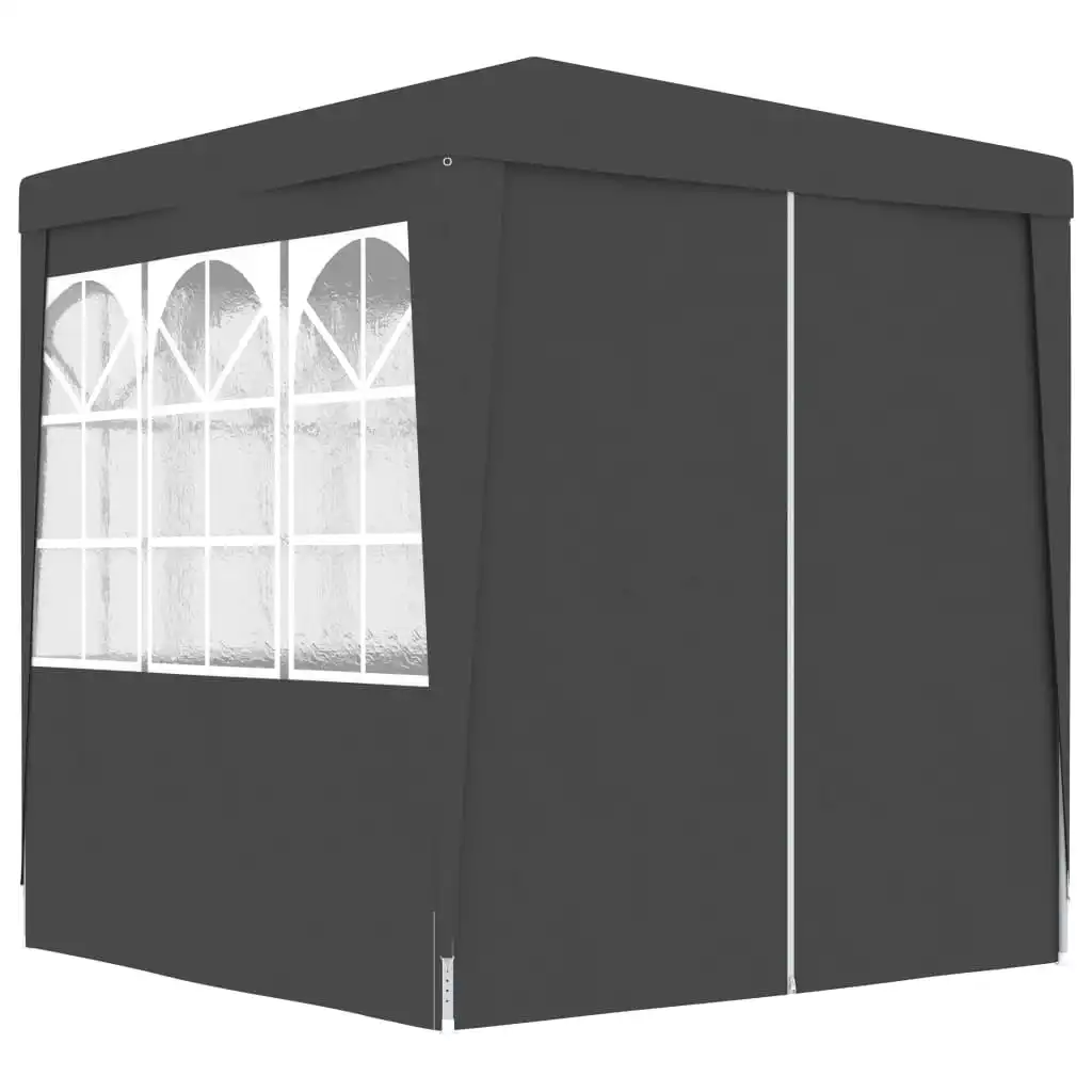 Professional Party Tent with Side Walls 2x2 m Anthracite 90 g/mÂ² 48531