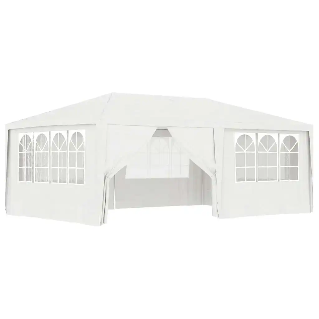 Professional Party Tent with Side Walls 4x6 m White 90 g/mÂ² 48527