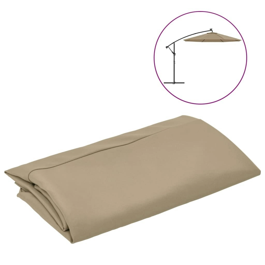 Replacement Fabric for Cantilever Umbrella Taupe 350 cm 313815