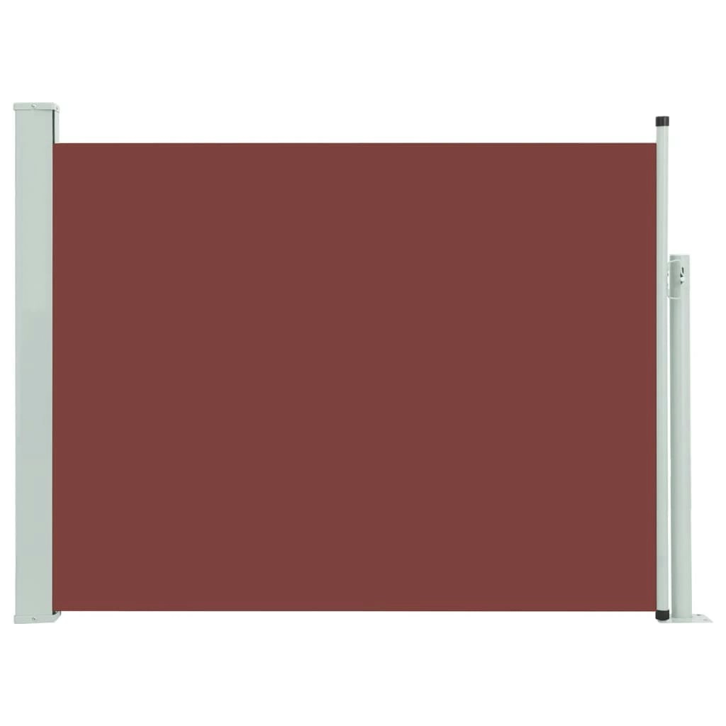 Patio Retractable Side Awning 140x500 cm Brown 48399