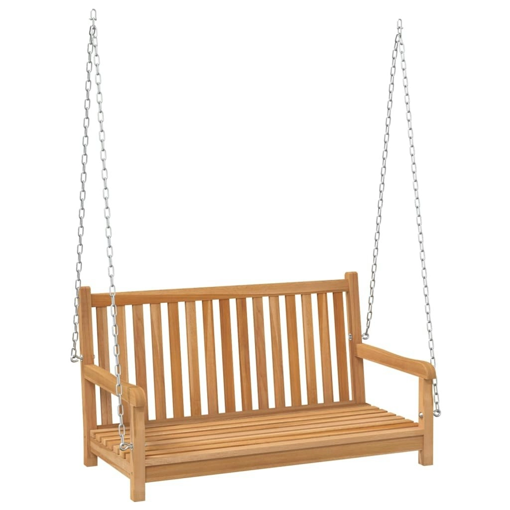 Swing Bench Solid Teak Wood 114x60x64 cm 316628