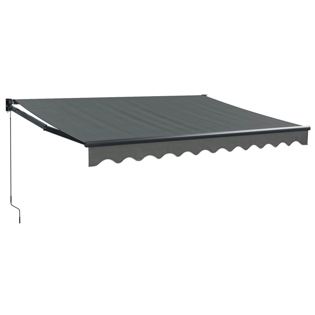 Retractable Awning Anthracite 3x2.5 m Fabric and Aluminium 3154461