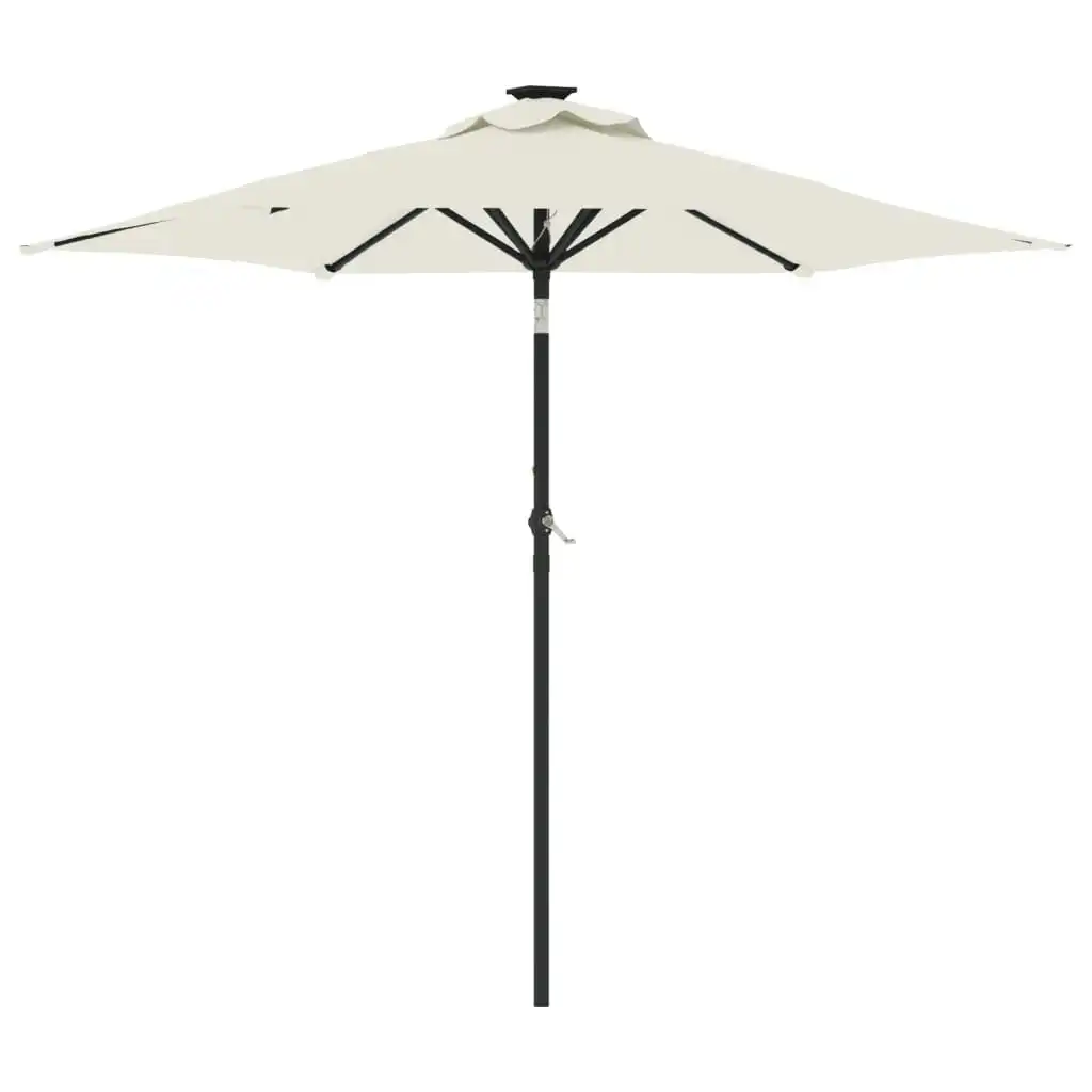 Garden Parasol with Steel Pole White 225x225x212 cm 4005058