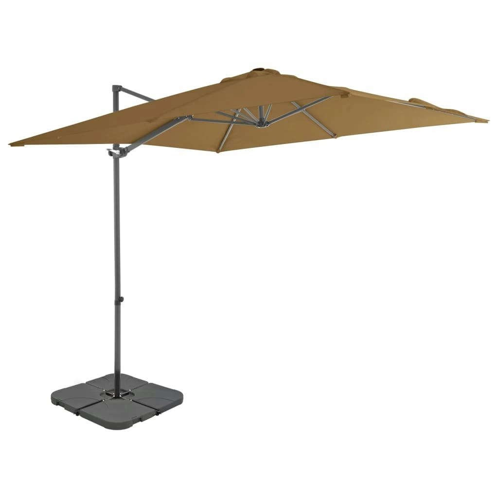 Outdoor Umbrella with Portable Base Taupe 276338