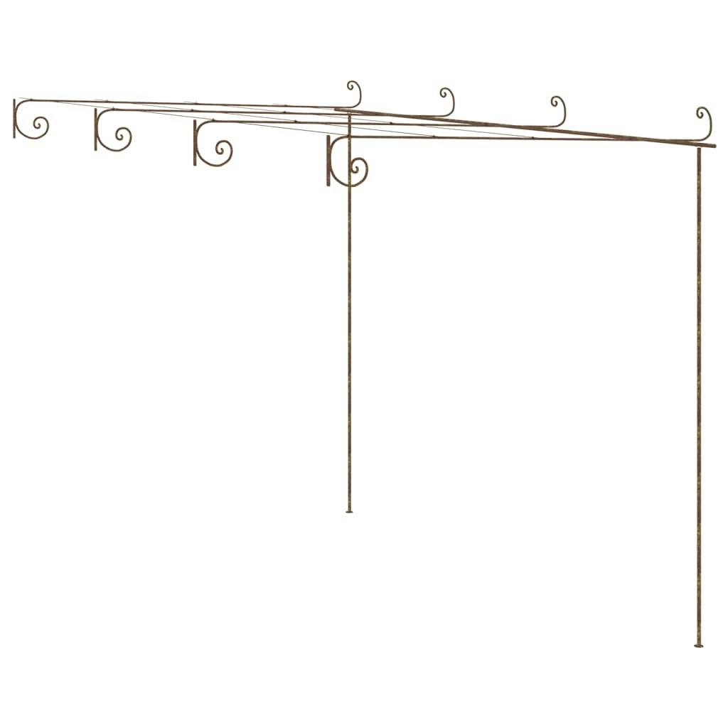 Garden Pergola Antique Brown 4x3x2.5 m Iron 313998