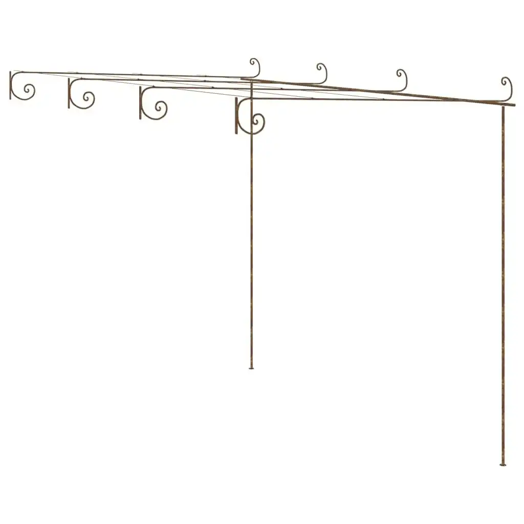 Garden Pergola Antique Brown 4x3x2.5 m Iron 313998