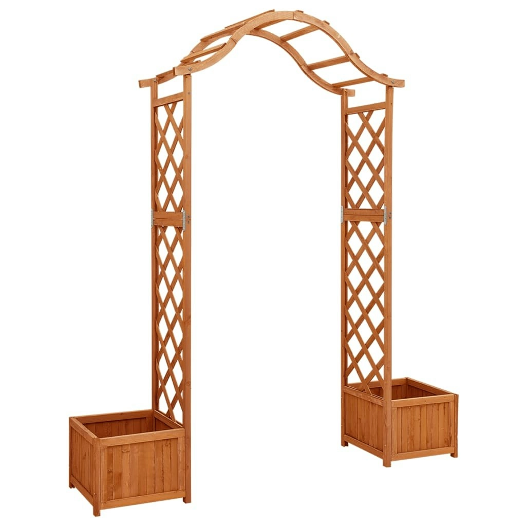 Garden Pergola with Planter Solid Firwood 316388