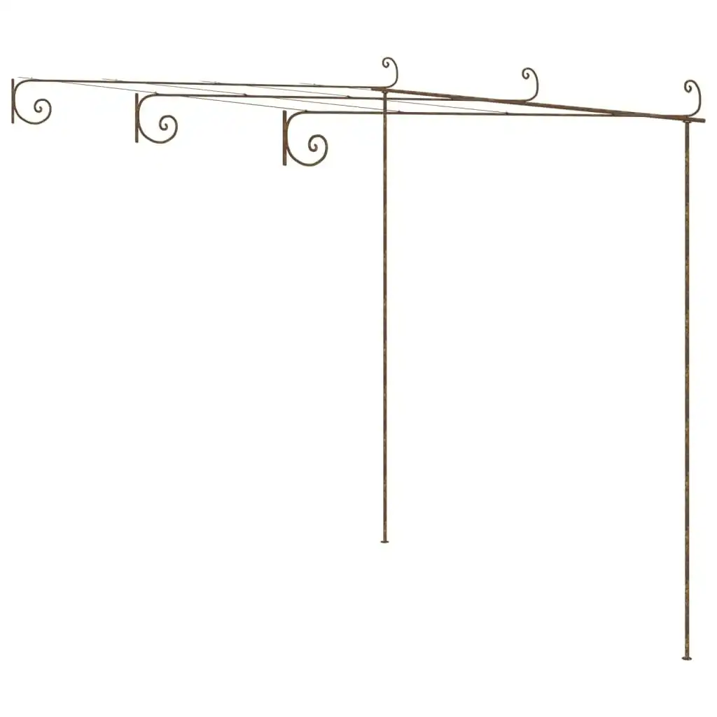 Garden Pergola Antique Brown 3x3x2.5 m Iron 313997