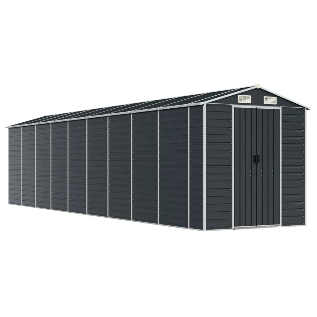 Garden Shed Anthracite 191x810x198 cm Galvanised Steel 3188261