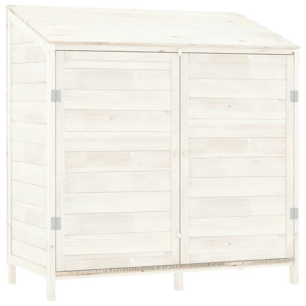 Garden Shed White 102x52x112 cm Solid Wood Fir 152183