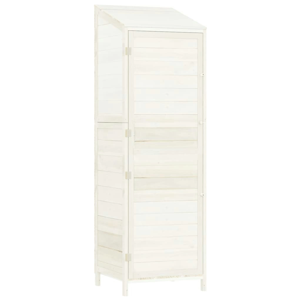 Garden Shed White 55x52x174.5 cm Solid Wood Fir 152187