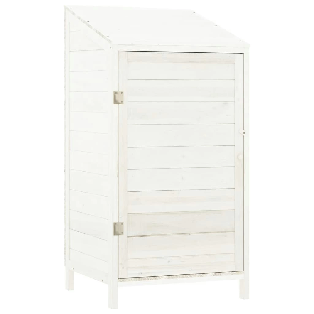 Garden Shed White 55x52x112 cm Solid Wood Fir 152179