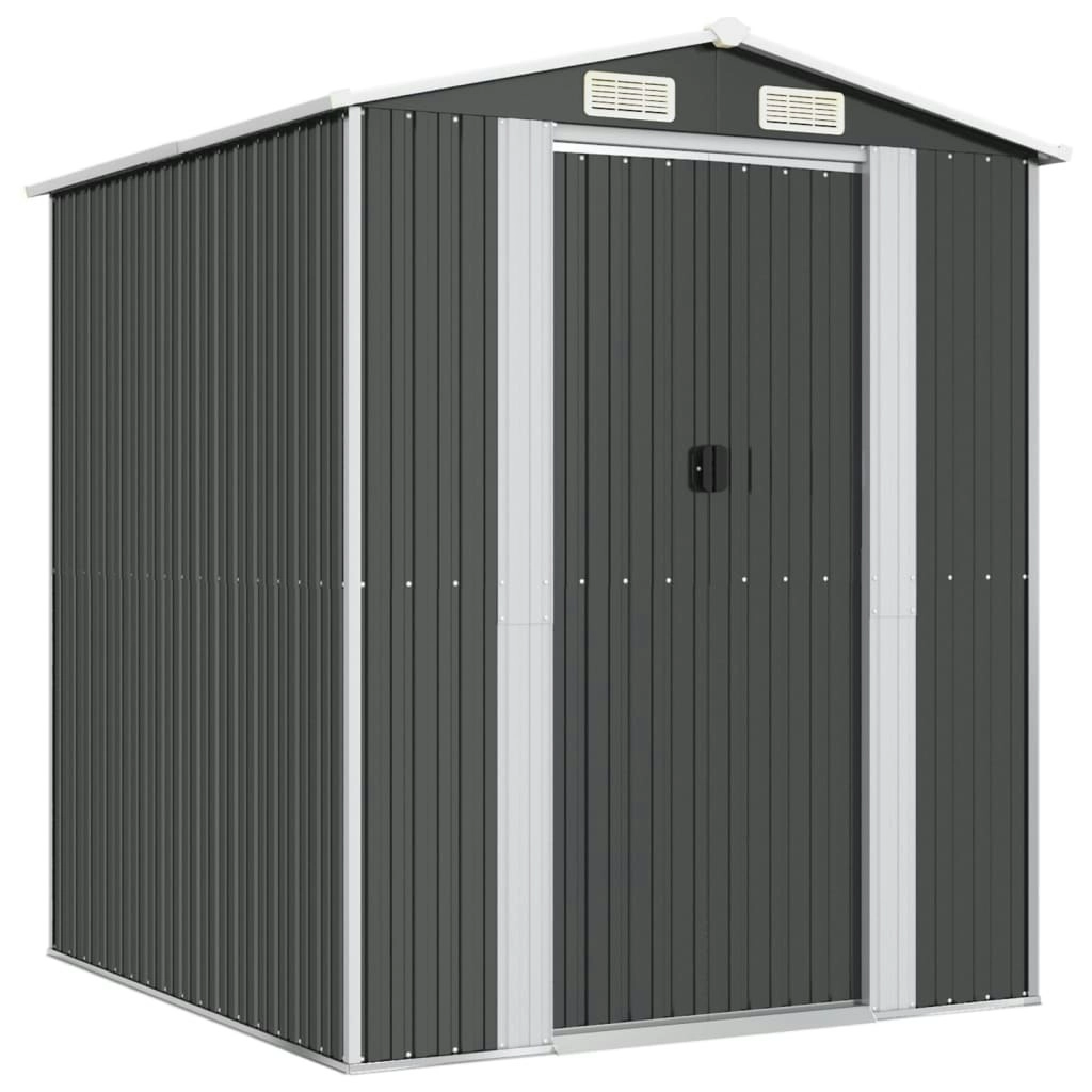 Garden Shed Anthracite 192x191x223 cm Galvanised Steel 3147449