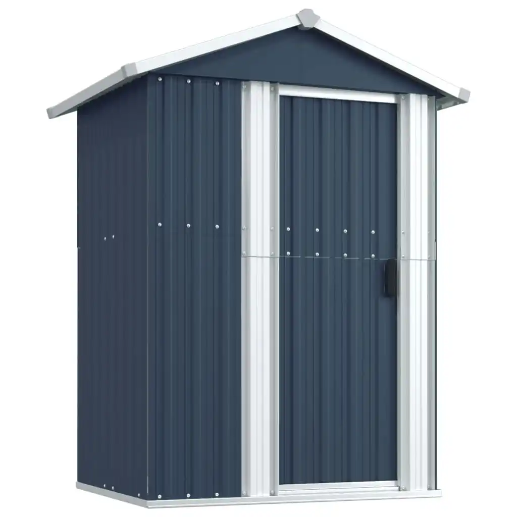 Garden Shed Anthracite 126x97.5x177 cm Galvanised Steel 316235