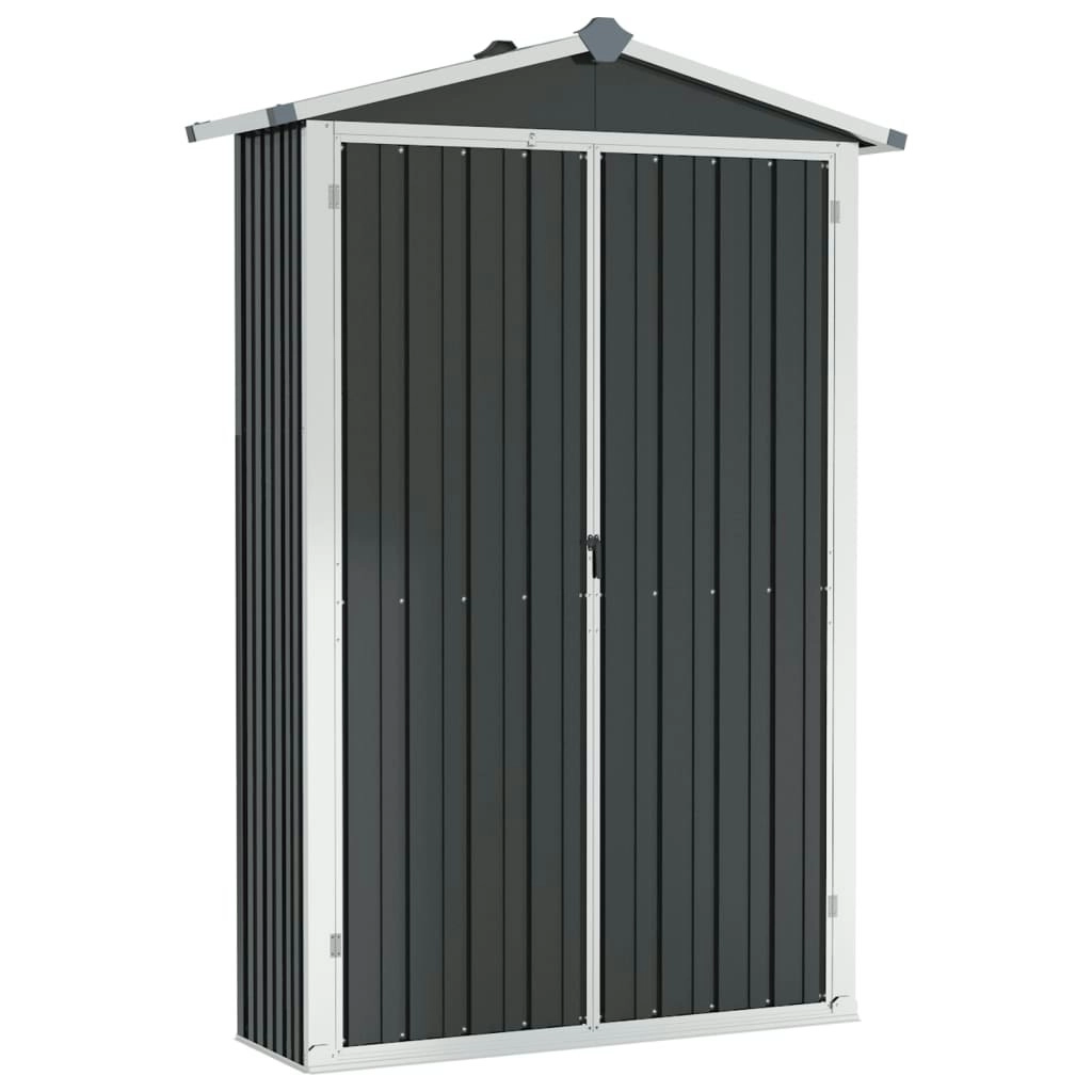 Garden Shed Anthracite 116x45x175 cm Galvanised Steel 46303