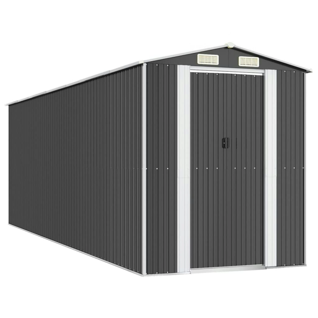 Garden Shed Anthracite 192x606x223 cm Galvanised Steel 3147454