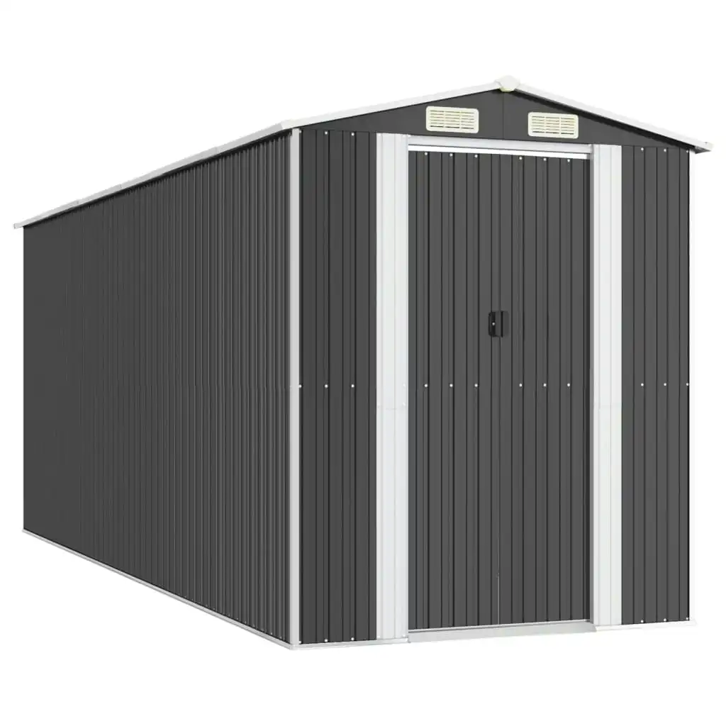 Garden Shed Anthracite 192x523x223 cm Galvanised Steel 3147453