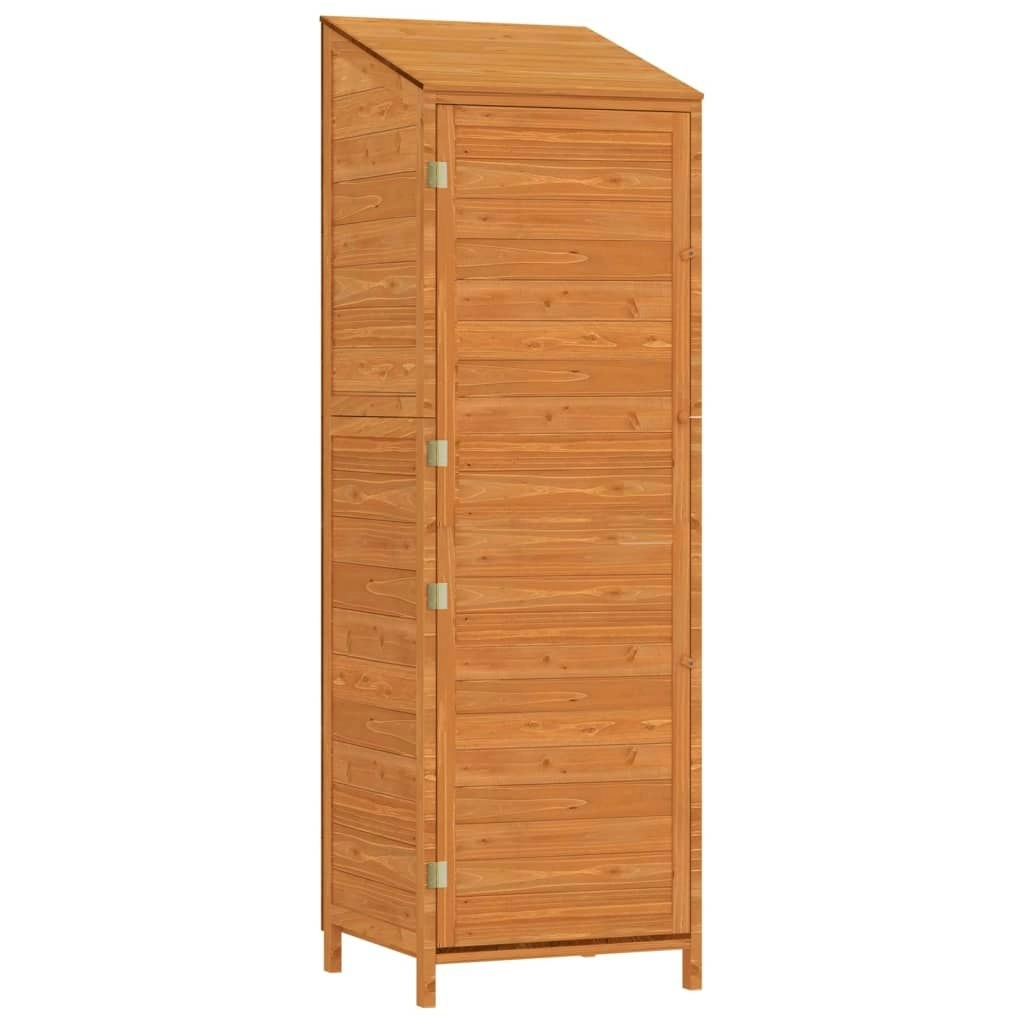 Garden Shed Brown 55x52x174.5 cm Solid Wood Fir 152189