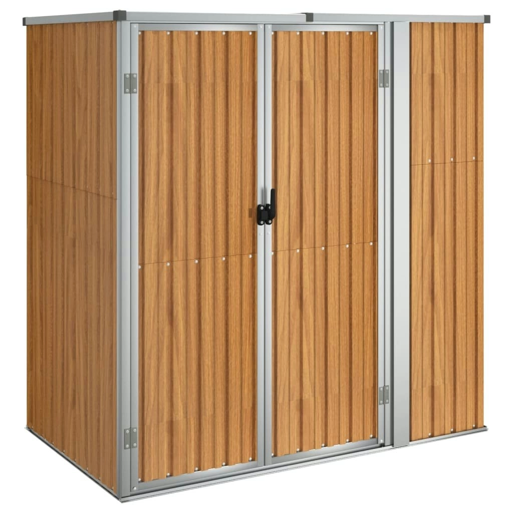 Garden Tool Shed Brown 161x89x161 cm Galvanised Steel 316212