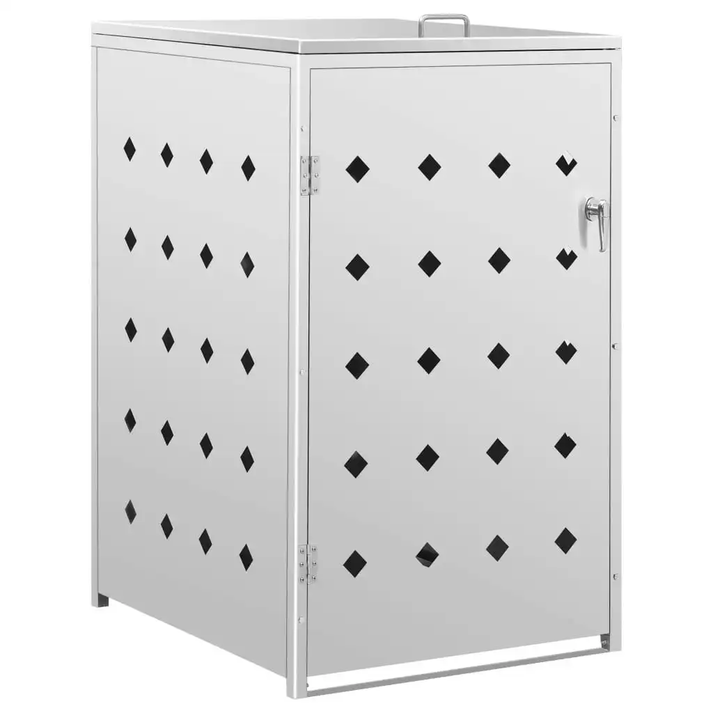 Single Wheelie Bin Shed 240 L Stainless Steel 145379