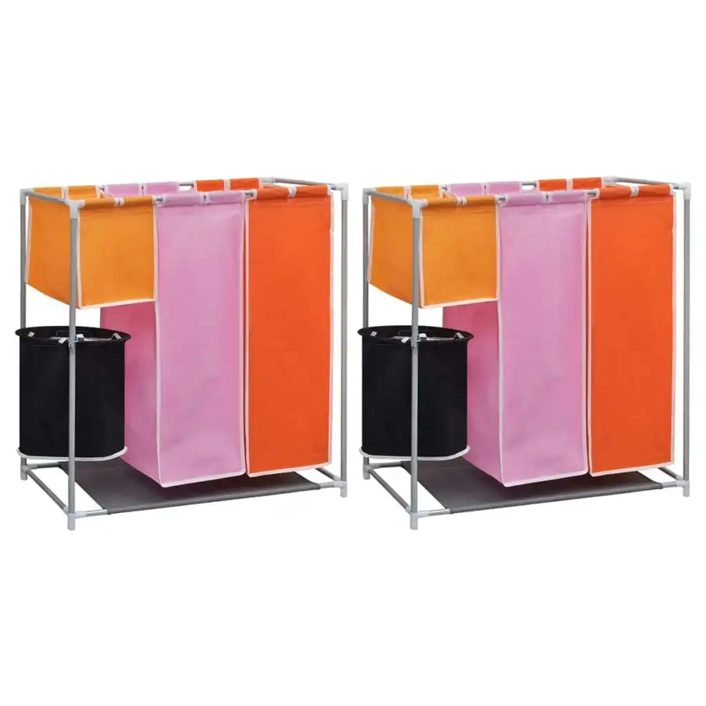 3-Section Laundry Sorter Hampers 2 pcs with a Washing Bin 3051492