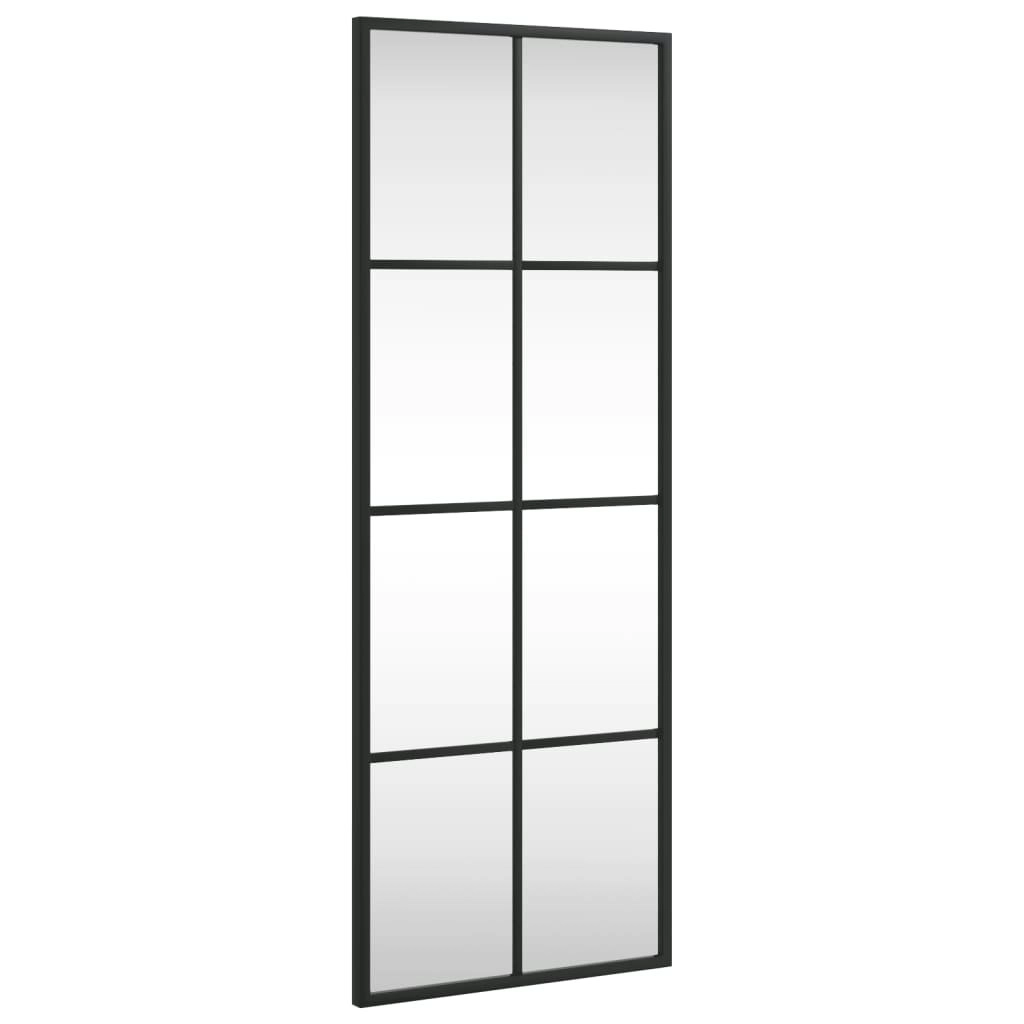 Wall Mirror Black 30x80 cm Rectangle Iron 358642