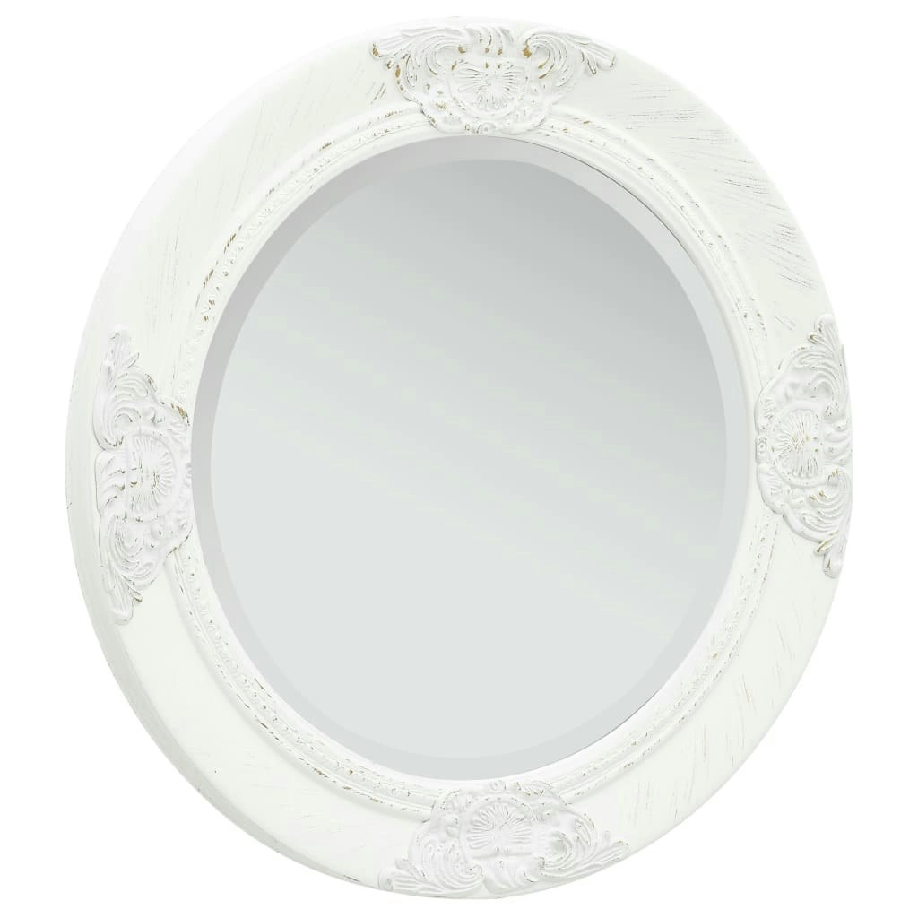 Wall Mirror Baroque Style 50 cm White 320344