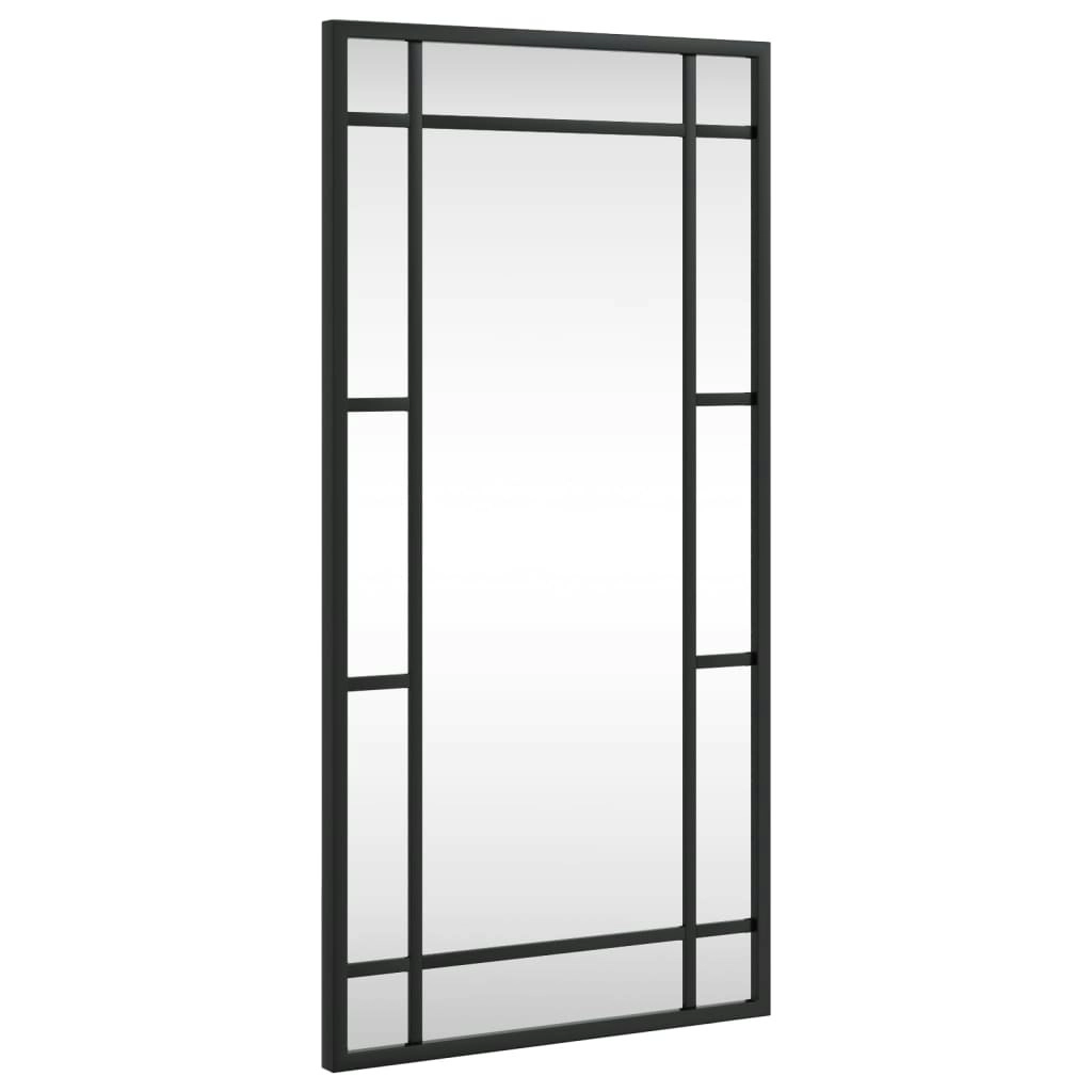 Wall Mirror Black 30x60 cm Rectangle Iron 358628