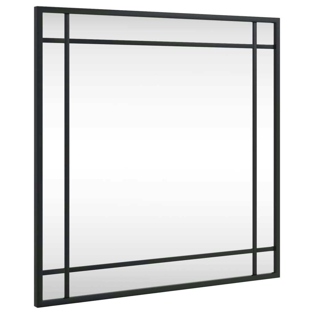 Wall Mirror Black 50x50 cm Square Iron 358634