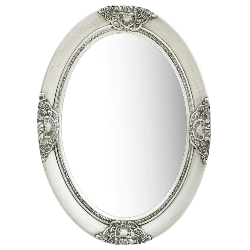 Wall Mirror Baroque Style 50x70 cm Silver 320354