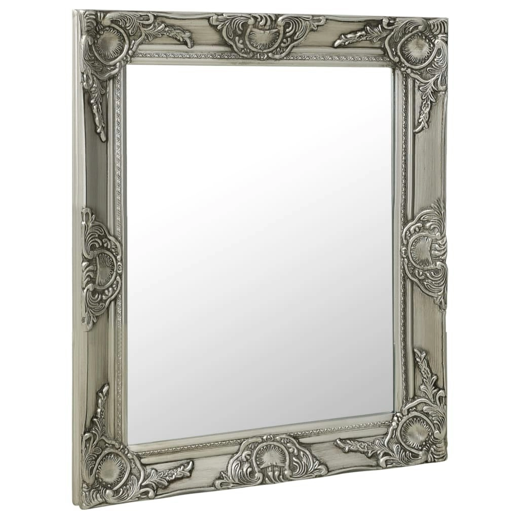 Wall Mirror Baroque Style 50x60 cm Silver 320318