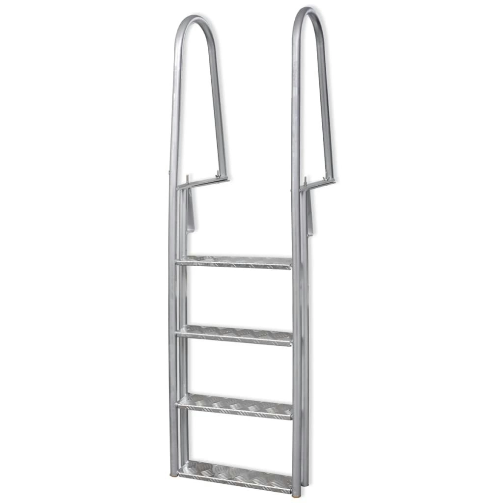 4-Step Dock/Pool Ladder Aluminium 167 cm 91197