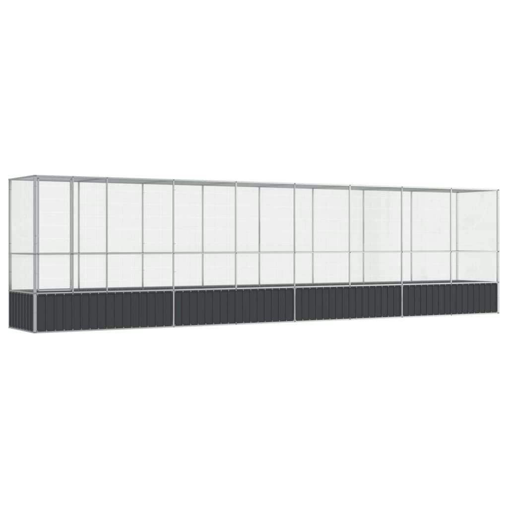 Aviary with Extension Silver 834.5x107x212 cm Steel 3214269