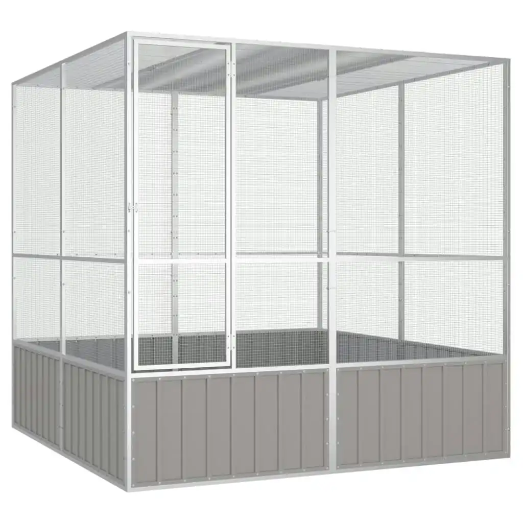 Bird Cage Grey 213.5x217.5x211.5 cm Galvanised Steel 171552