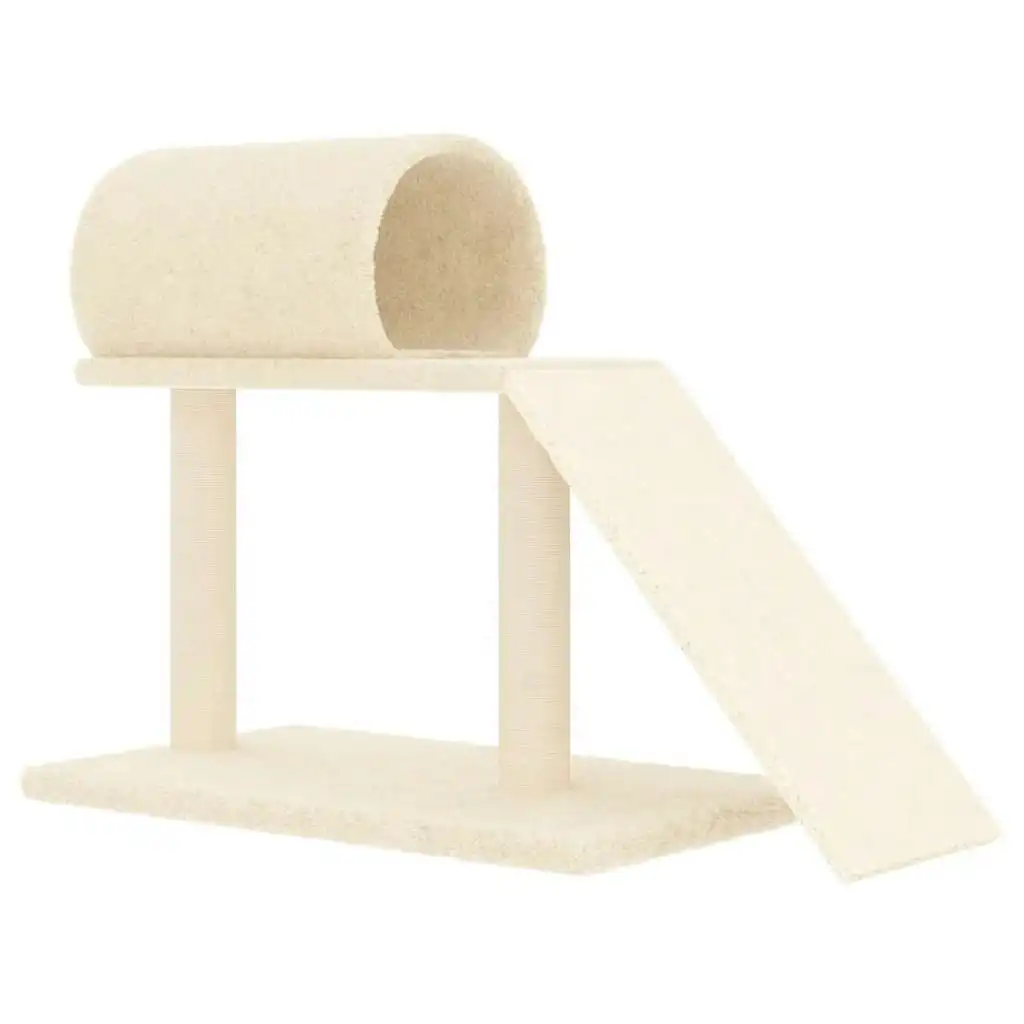 Cat Scratching Posts with Tunnel and Ladder Cream 55.5 cm 171789