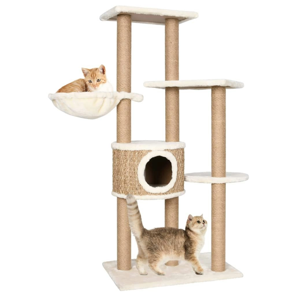 Cat Tree with Scratching Post 126cm Seagrass 170980