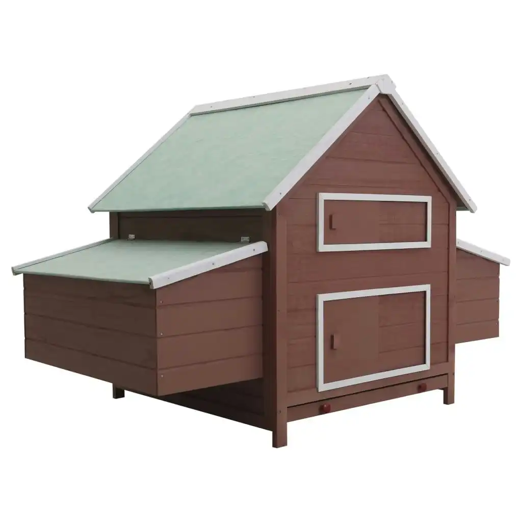 Chicken Coop Brown 157x97x110 cm Wood 170856