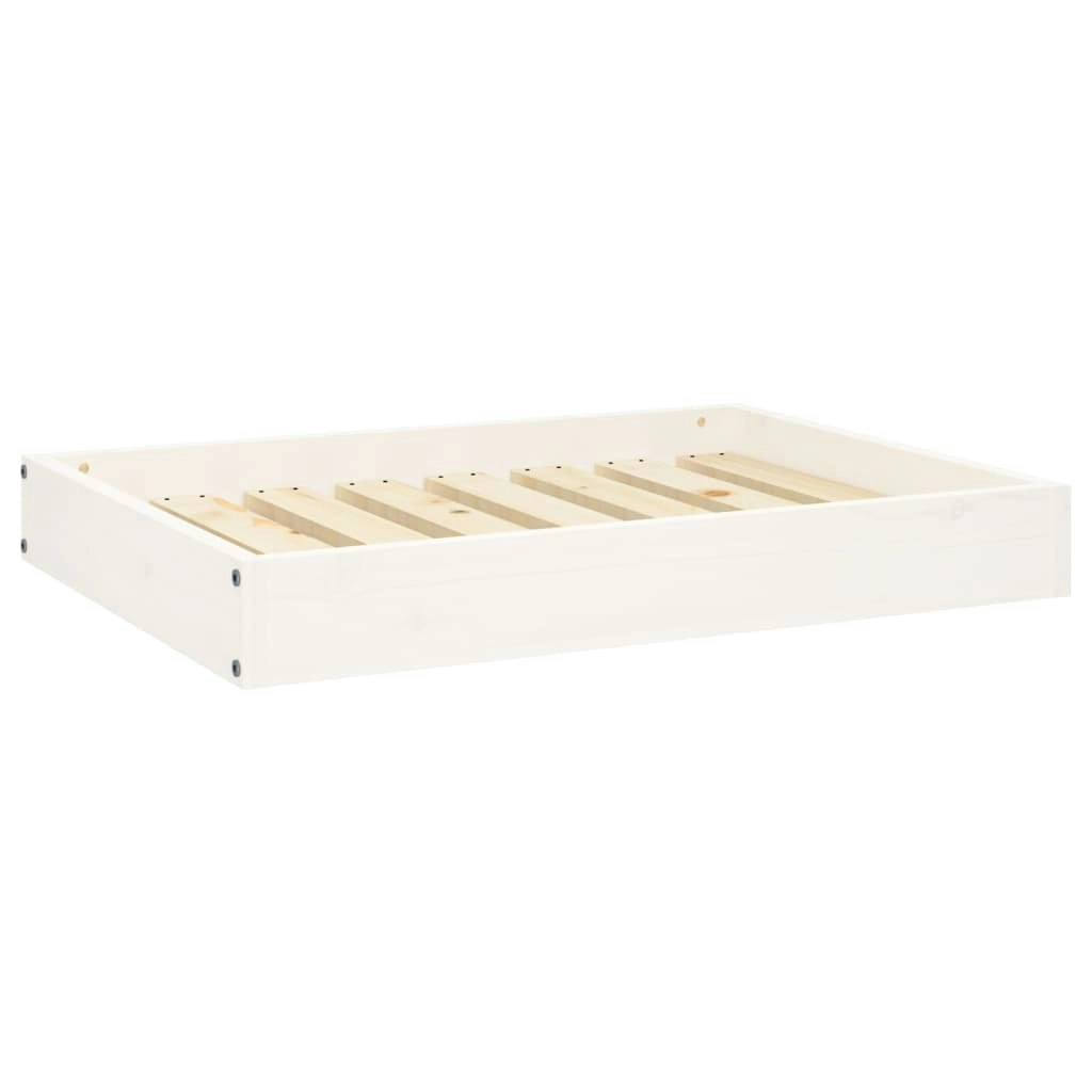 Dog Bed White 71.5x54x9 cm Solid Wood Pine 820857