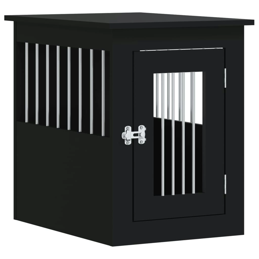 Dog Crate Furniture Black 45x62x59 cm Engineered Wood 838310