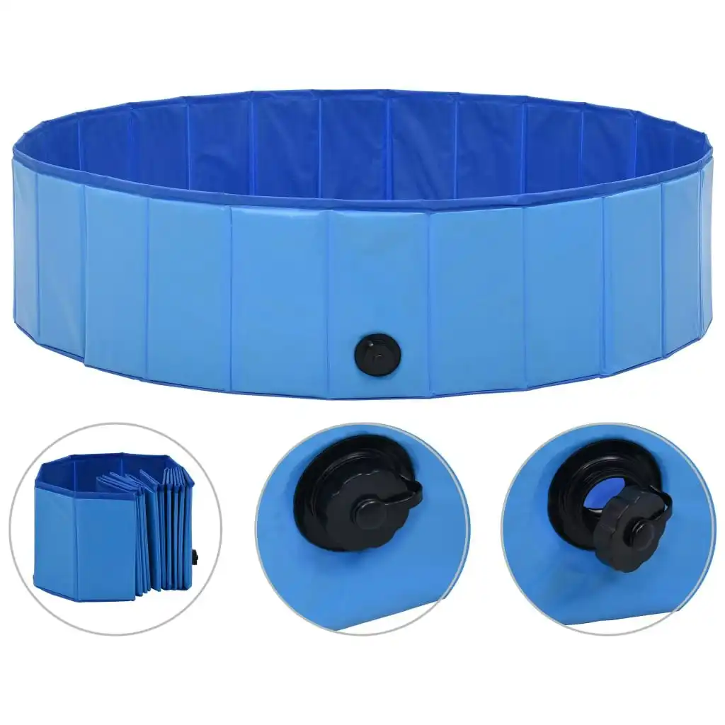 Foldable Dog Swimming Pool Blue 120x30 cm PVC 170826