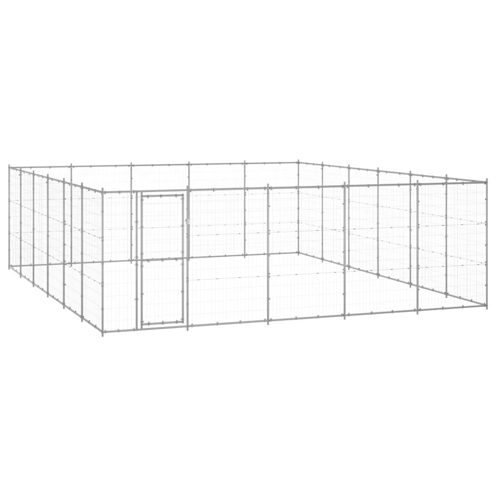 Outdoor Dog Kennel Galvanised Steel 36.3 mÂ² 3082329