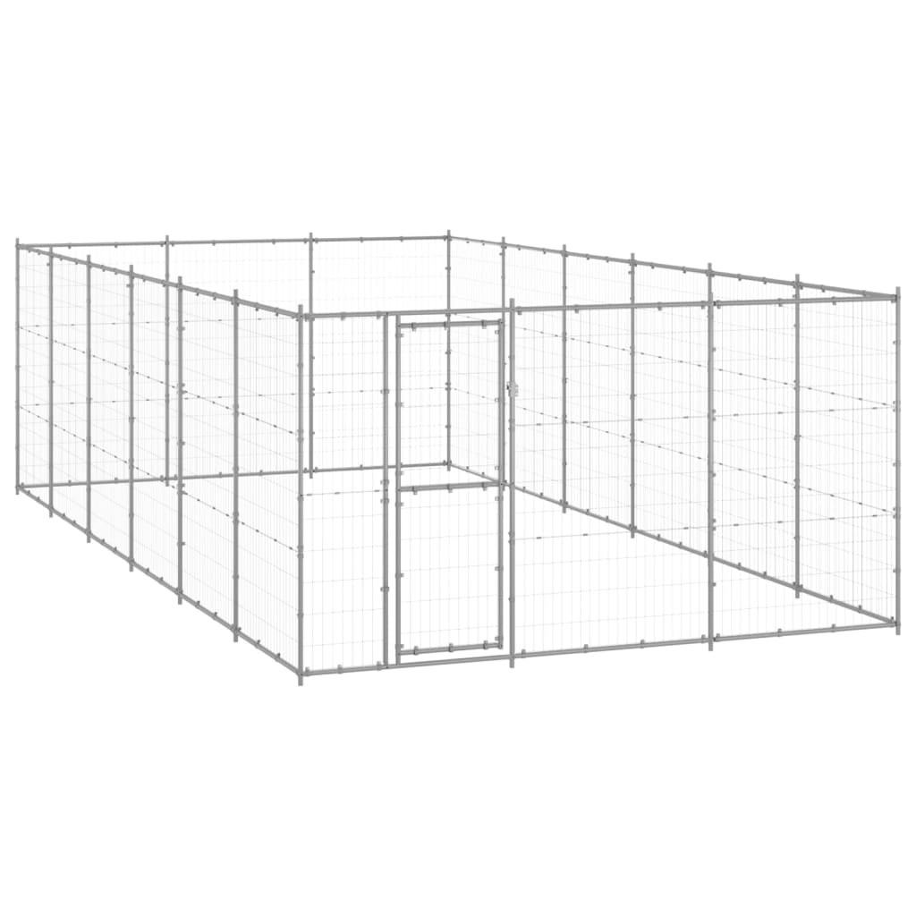 Outdoor Dog Kennel Galvanised Steel 21.78 mÂ² 3082328