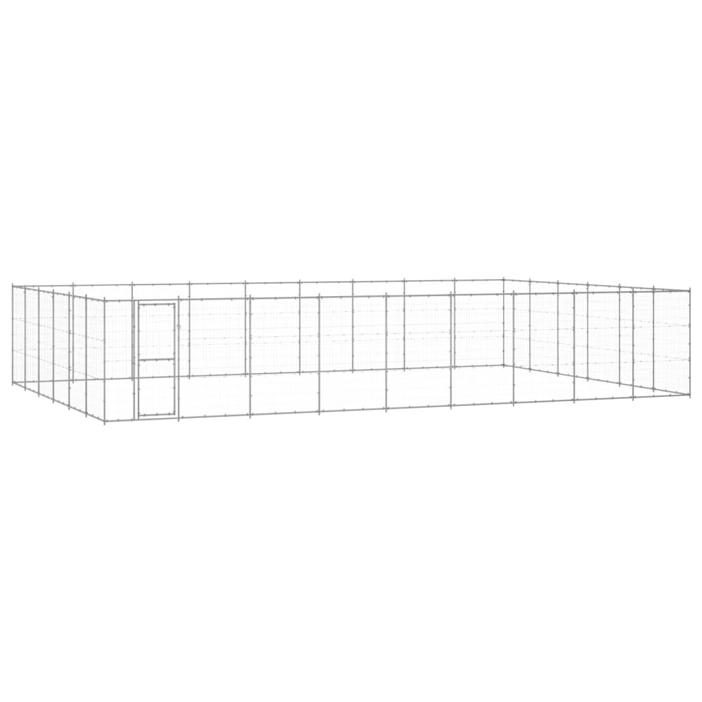 Outdoor Dog Kennel Galvanised Steel 65.34 mÂ² 3082331