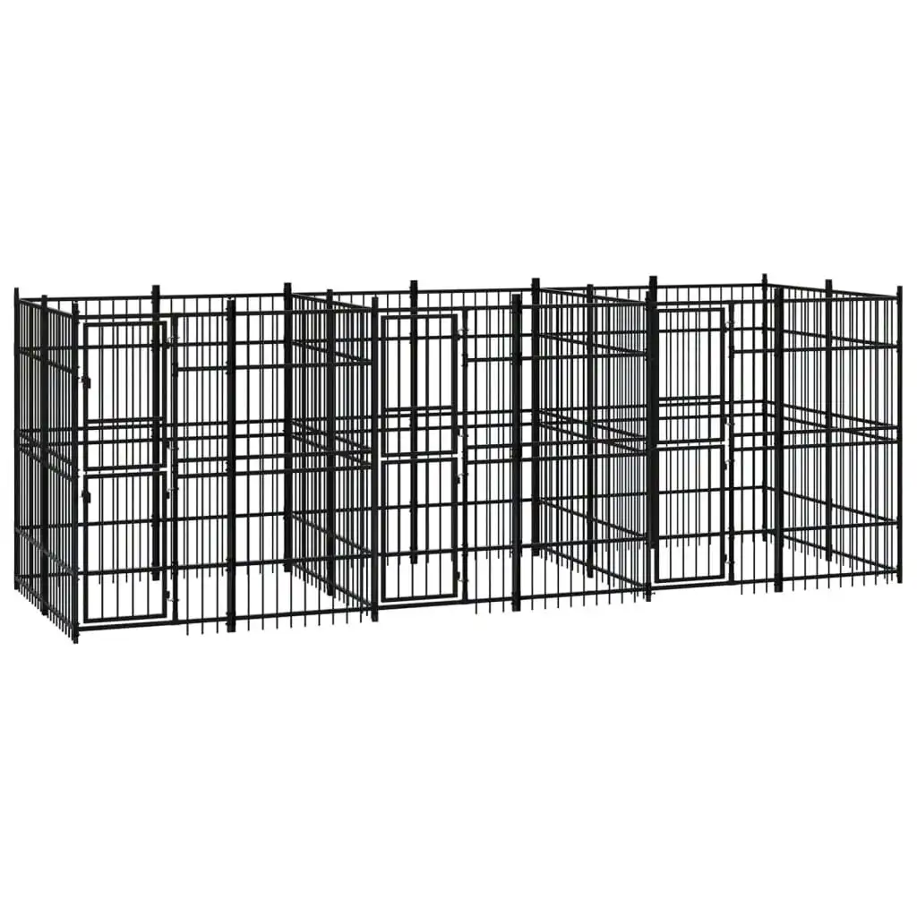 Outdoor Dog Kennel Steel 11.06 mÂ² 3098011