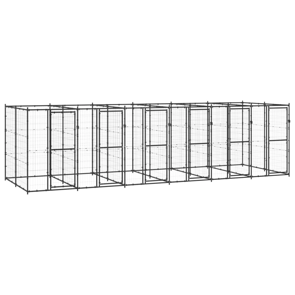 Outdoor Dog Kennel Steel 14.52 mÂ² 3082264