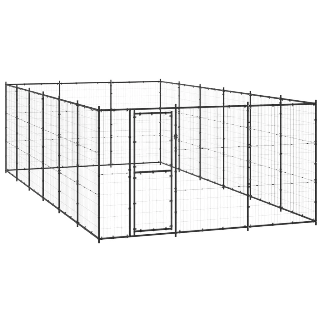 Outdoor Dog Kennel Steel 21.78 mÂ² 3082323